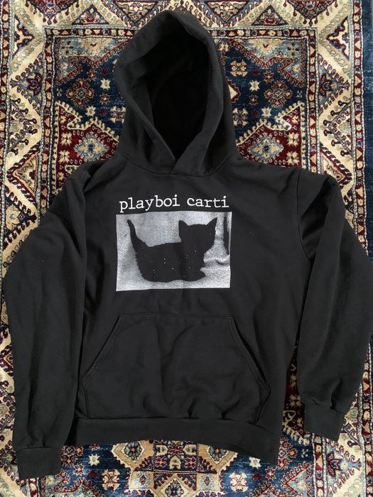 Playboi Carti Playboi Carti Black Cat Hoodie x WLR | Grailed