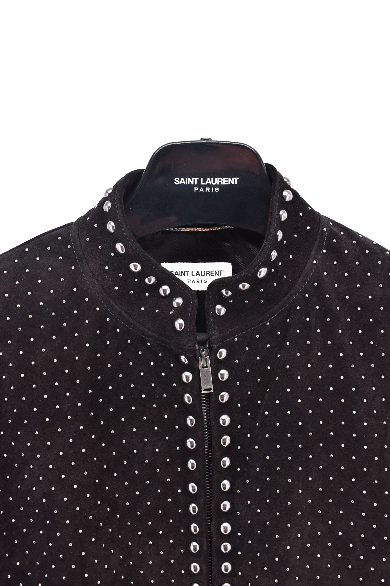 Saint Laurent Paris Saint Laurent Leather Suede Studded Jacket Size US L / EU 52-54 / 3 - 2 Thumbnail