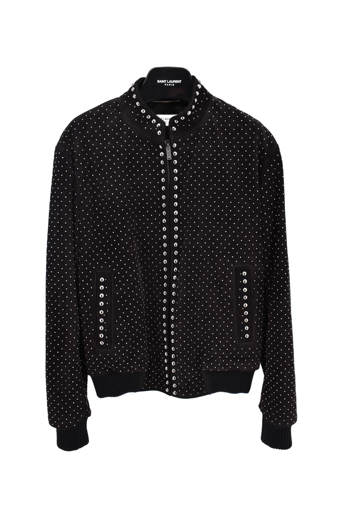 Saint Laurent Paris Saint Laurent Leather Suede Studded Jacket Size US L / EU 52-54 / 3 - 1 Thumbnail