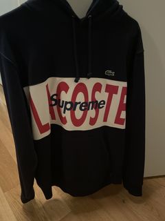 Lacoste Supreme Logo Panel Hoodie | Grailed