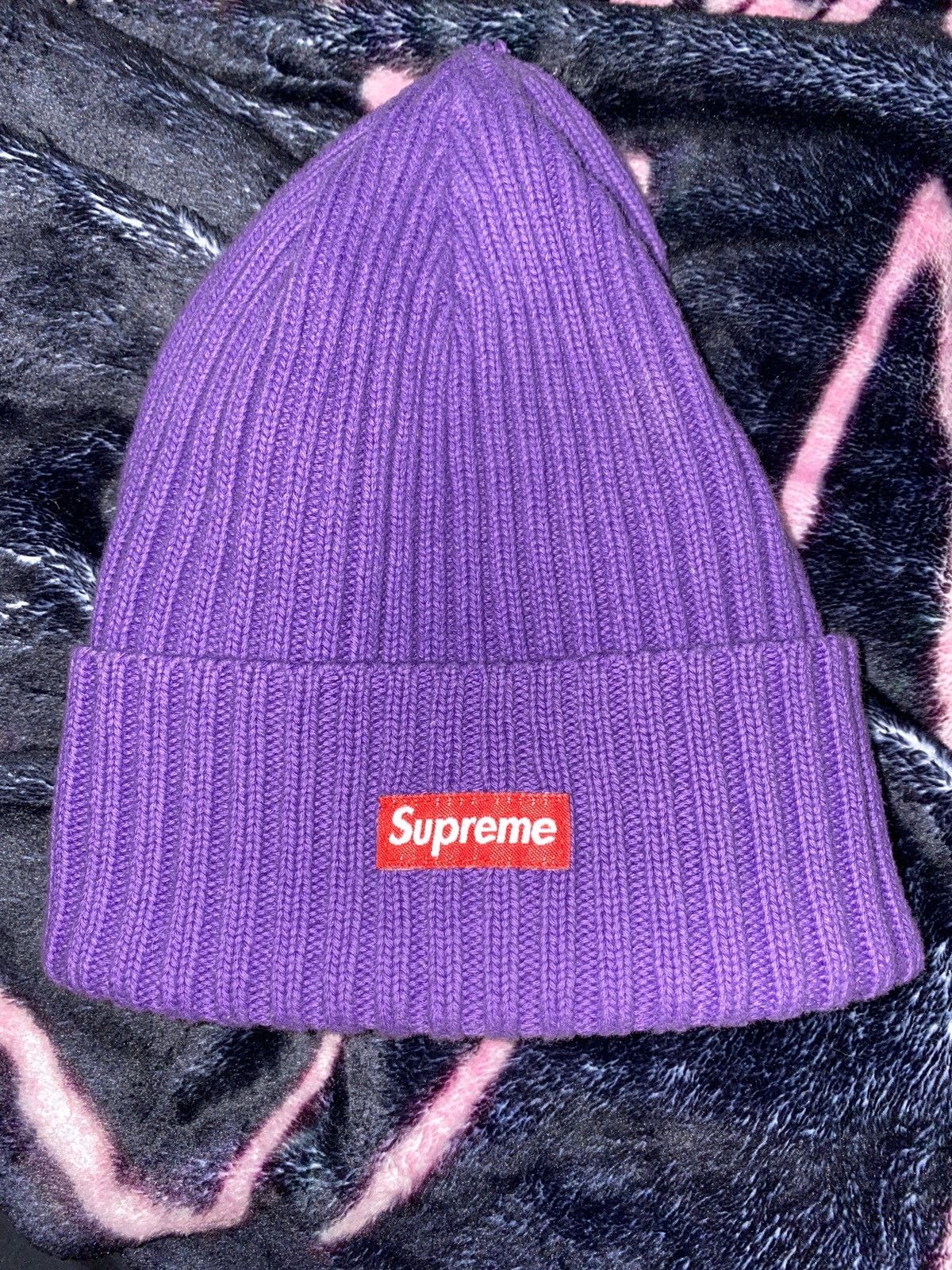 Supreme (SS19) Supreme Overdyed Beanie Purple | Grailed