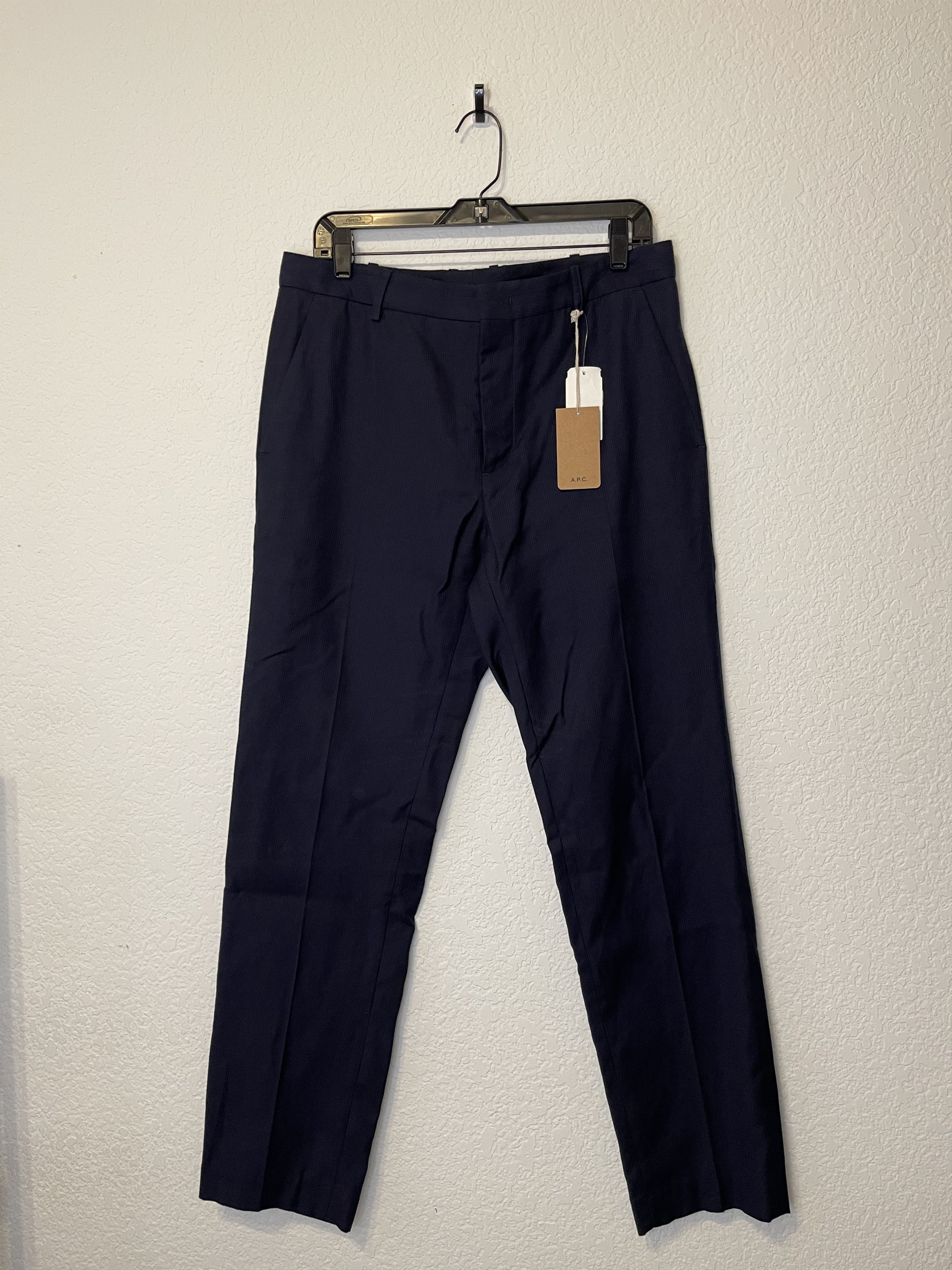 A.P.C. Size L Navy Cotton Button Fly Casual Pants main image 1