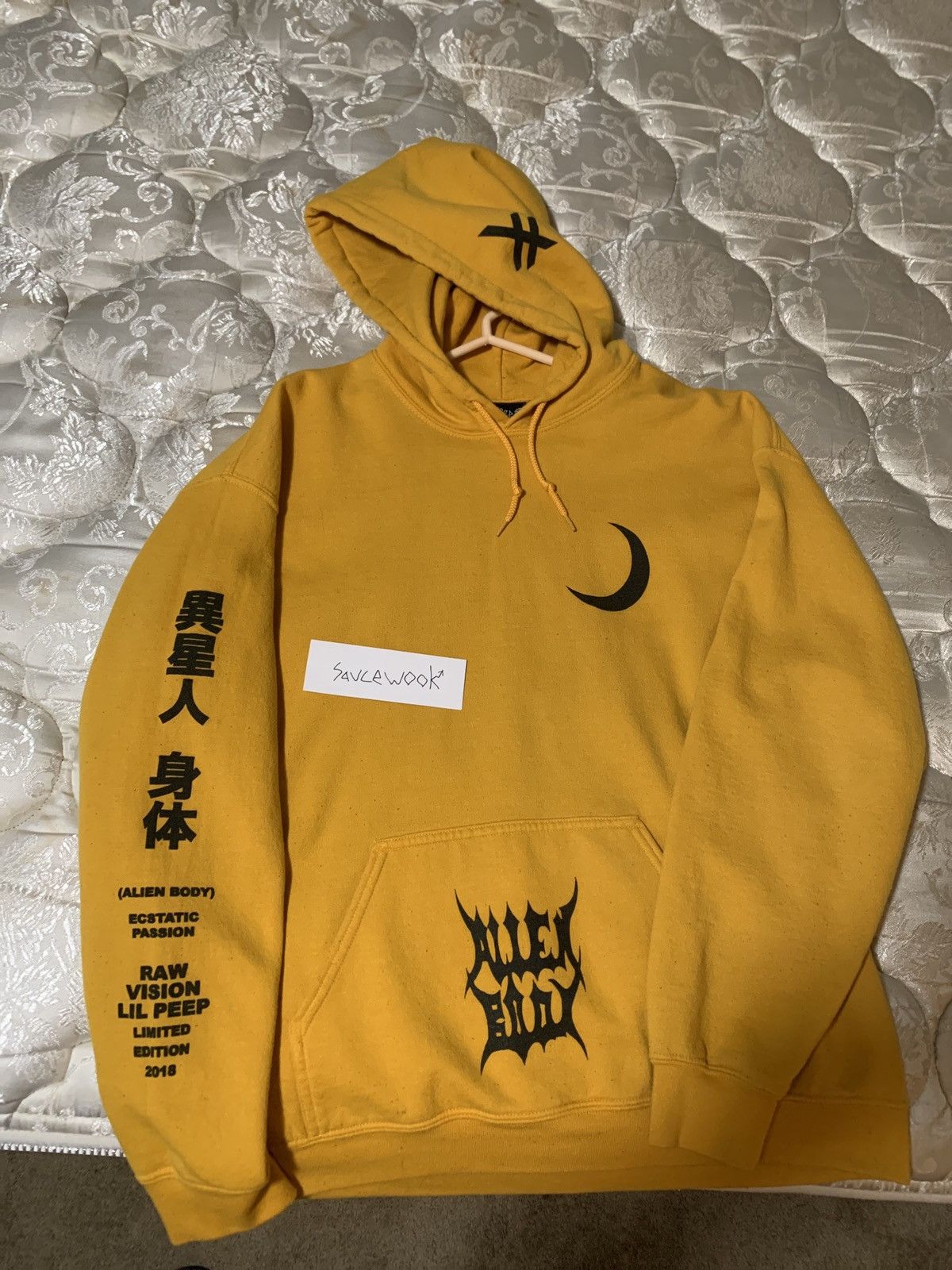 Lil peep orange hoodie sale