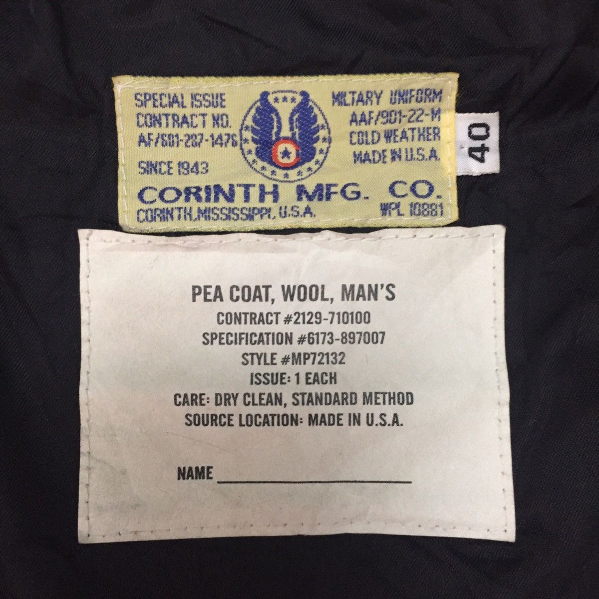 Other Pea Coat Wool Military Uniform Corinth Made in Usa Size US M / EU 48-50 / 2 - 13 Thumbnail