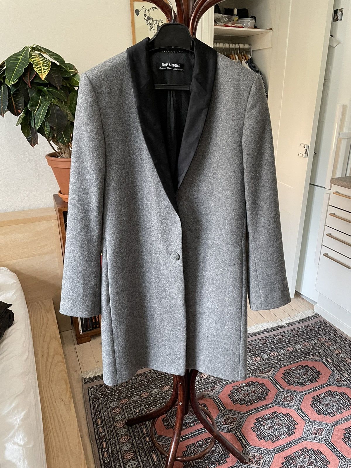 image of Raf Simons Aw98 Overcoat in Grey, Men's (Size Medium)