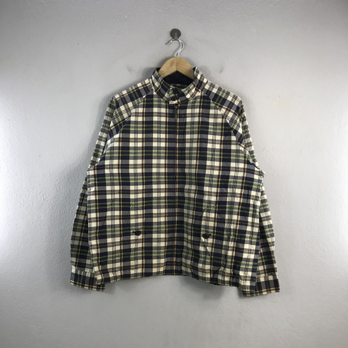 Brooks Brothers tartan chekered Harrington zipper jacket