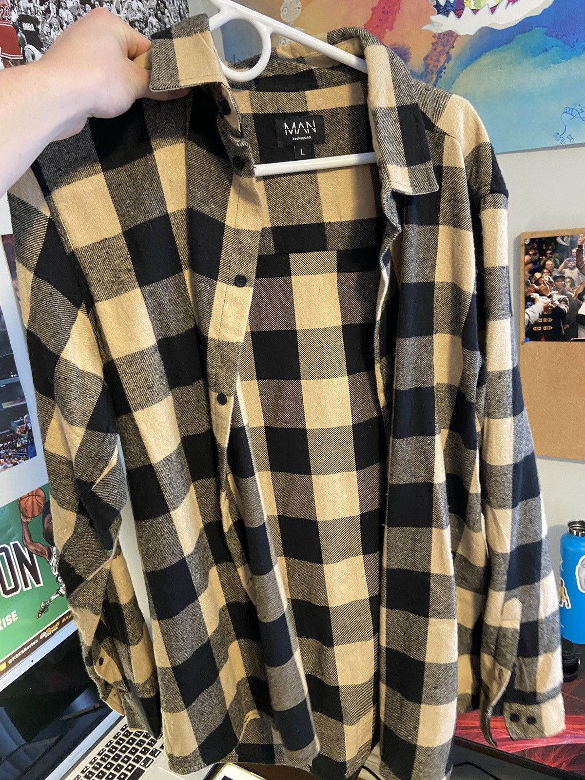 Boohoo Yellow plaid boohoo man flannel Size US L / EU 52-54 / 3 - 1 Thumbnail