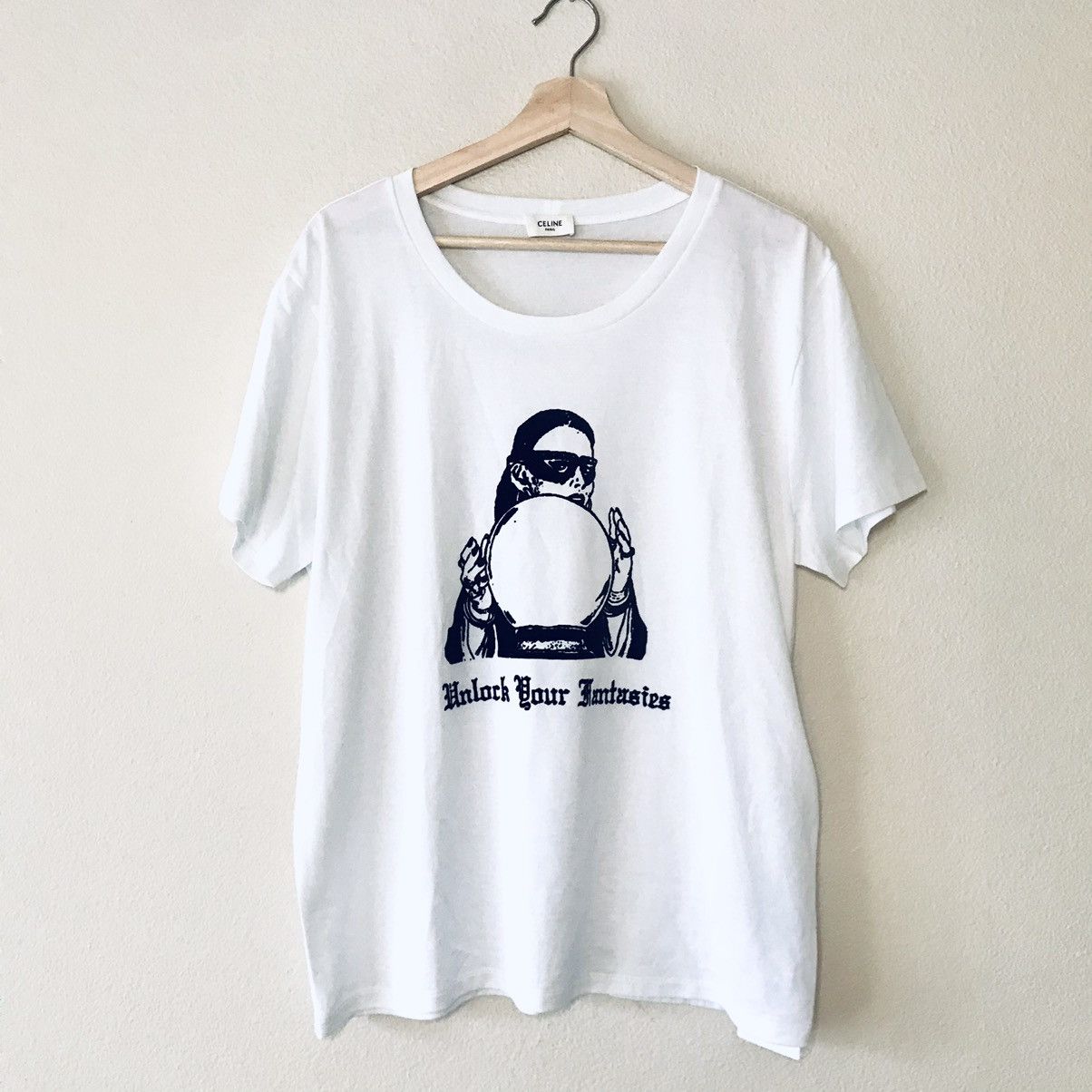 Celine × Hedi Slimane Céline 'Unlock your fantasies' T-Shirt | Grailed