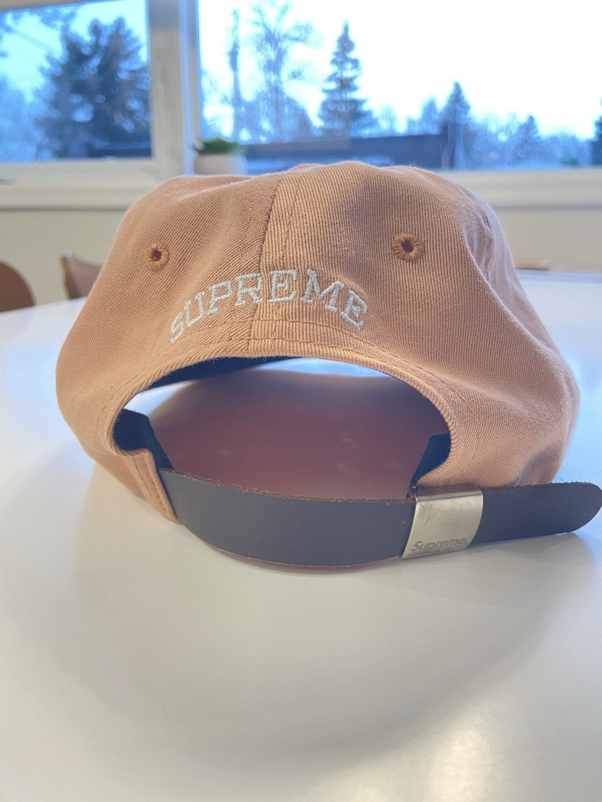 Supreme S Logo Hat Cap Peach - Accessories