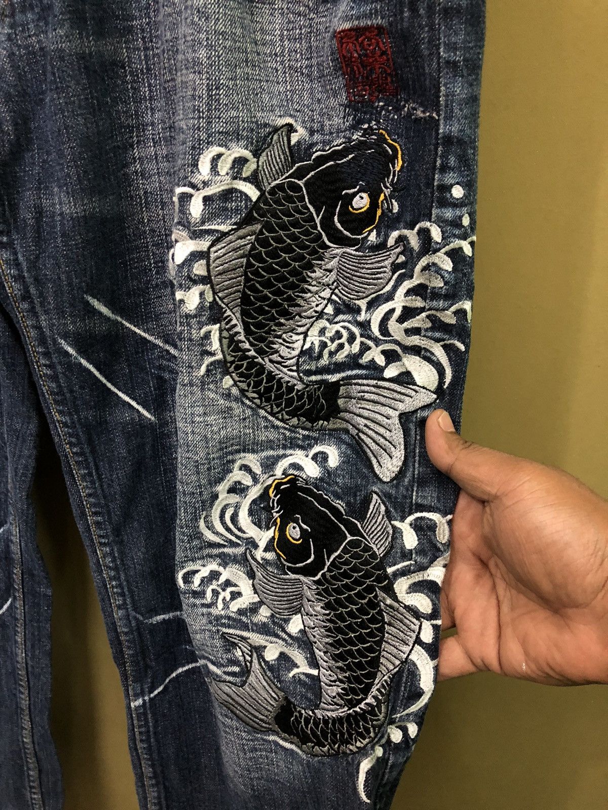 Japanese Brand Karakuri Tamashi Denim Jeans Size US 32 / EU 48 - 3 Thumbnail