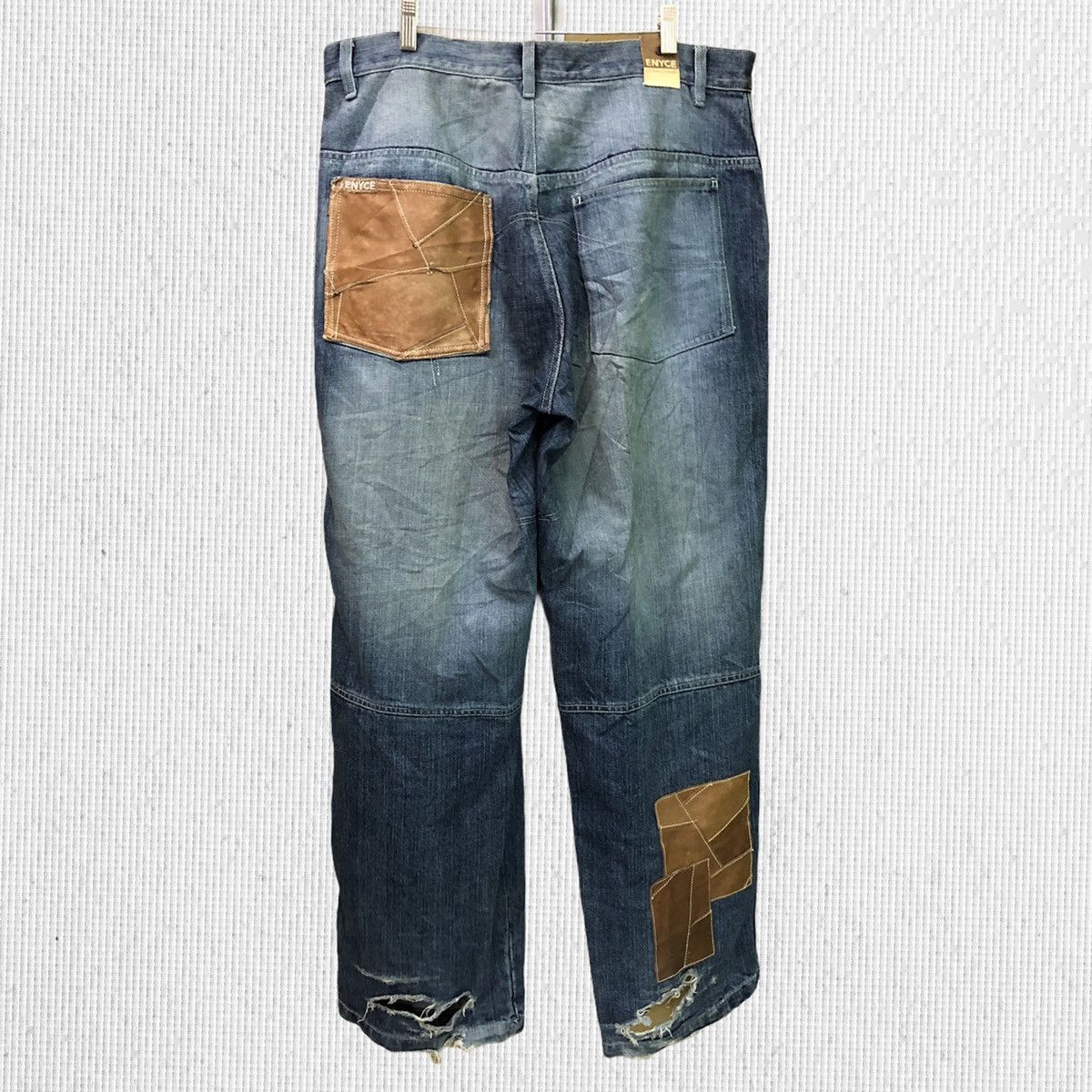 Enyce × Vintage Enyce Patchwork Denim Jeans Size US 36 / EU 52 - 2 Thumbnail