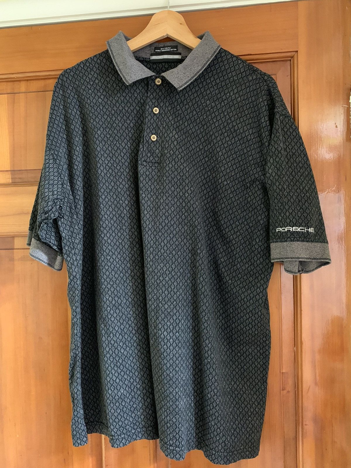 Porsche Design × Vintage *RARE* Vintage Porsche Two-Ply Knit Cotton Polo - L Size US L / EU 52-54 / 3 - 1 Thumbnail
