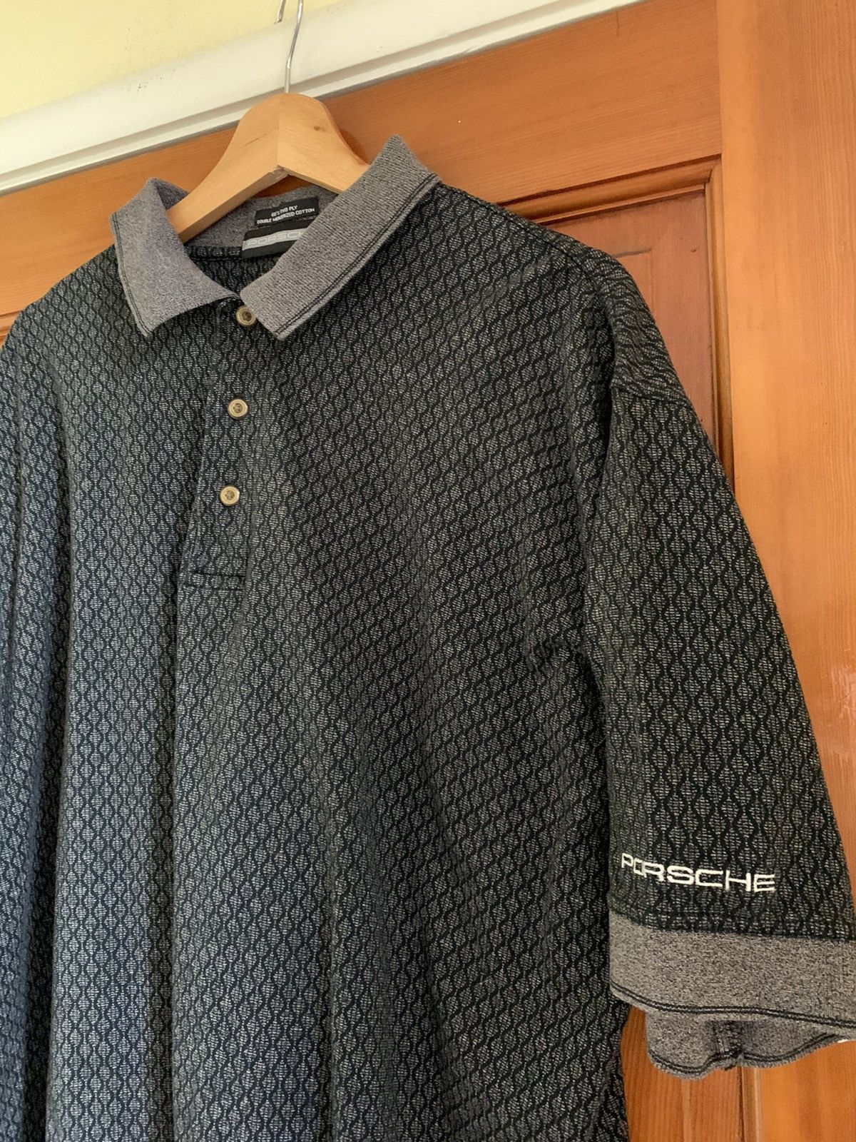 Porsche Design × Vintage *RARE* Vintage Porsche Two-Ply Knit Cotton Polo - L Size US L / EU 52-54 / 3 - 2 Thumbnail