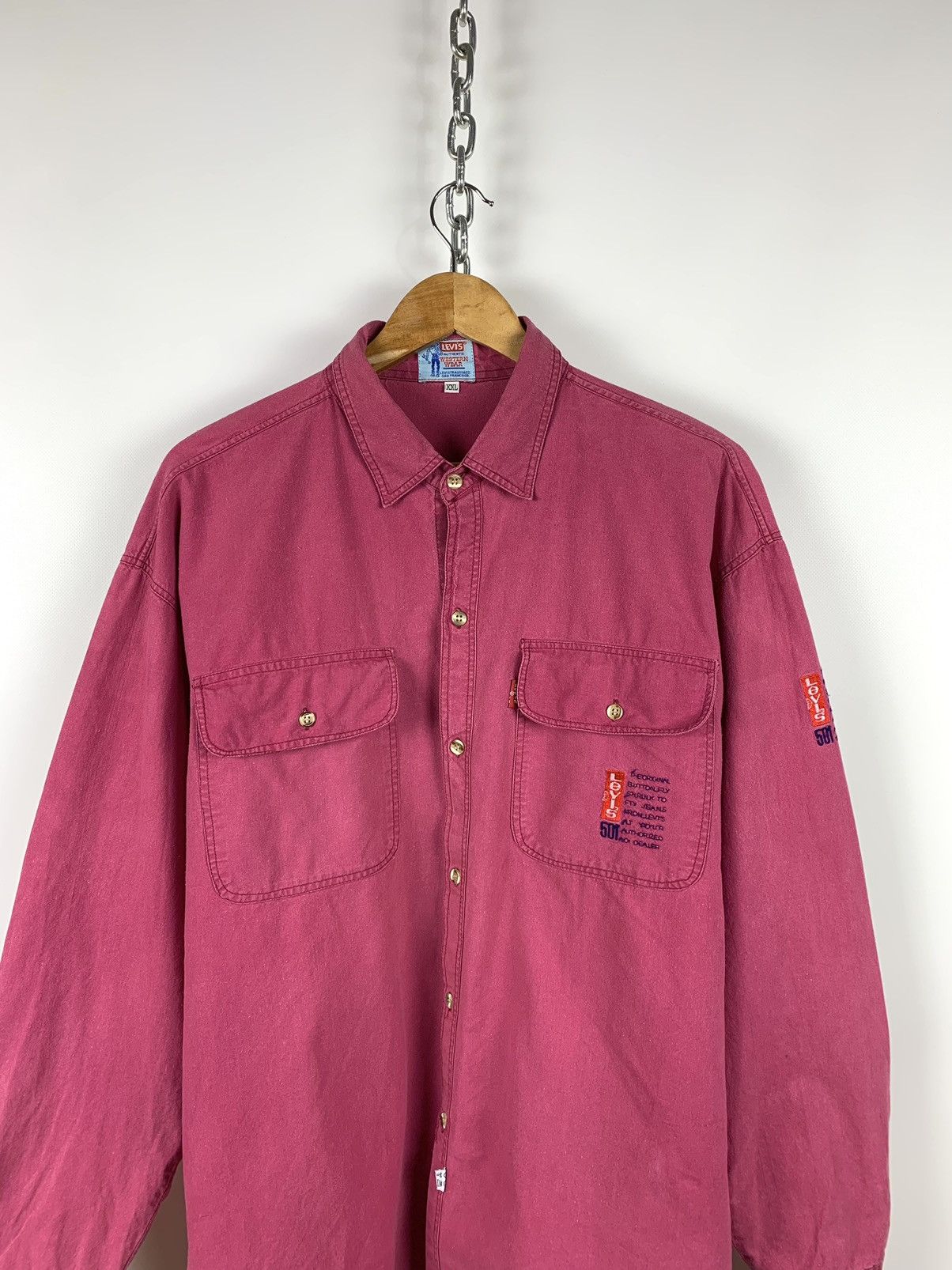Levi's Vintage Levi’s Western Wear 501 Pink Shirt Size US XXL / EU 58 / 5 - 2 Thumbnail
