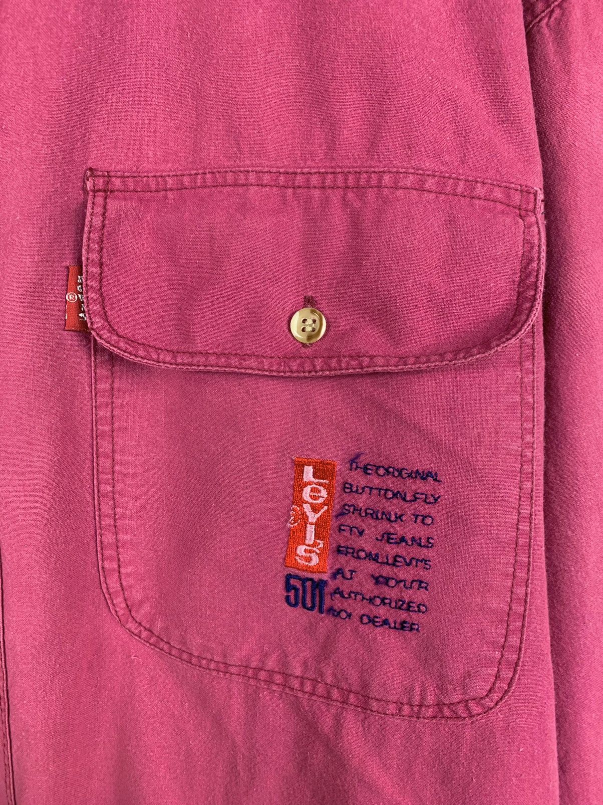 Levi's Vintage Levi’s Western Wear 501 Pink Shirt Size US XXL / EU 58 / 5 - 4 Thumbnail