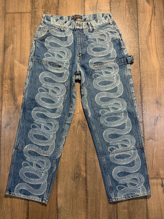 Shop Supreme 2021 SS Supreme HYSTERIC GLAMOUR Snake Double Knee