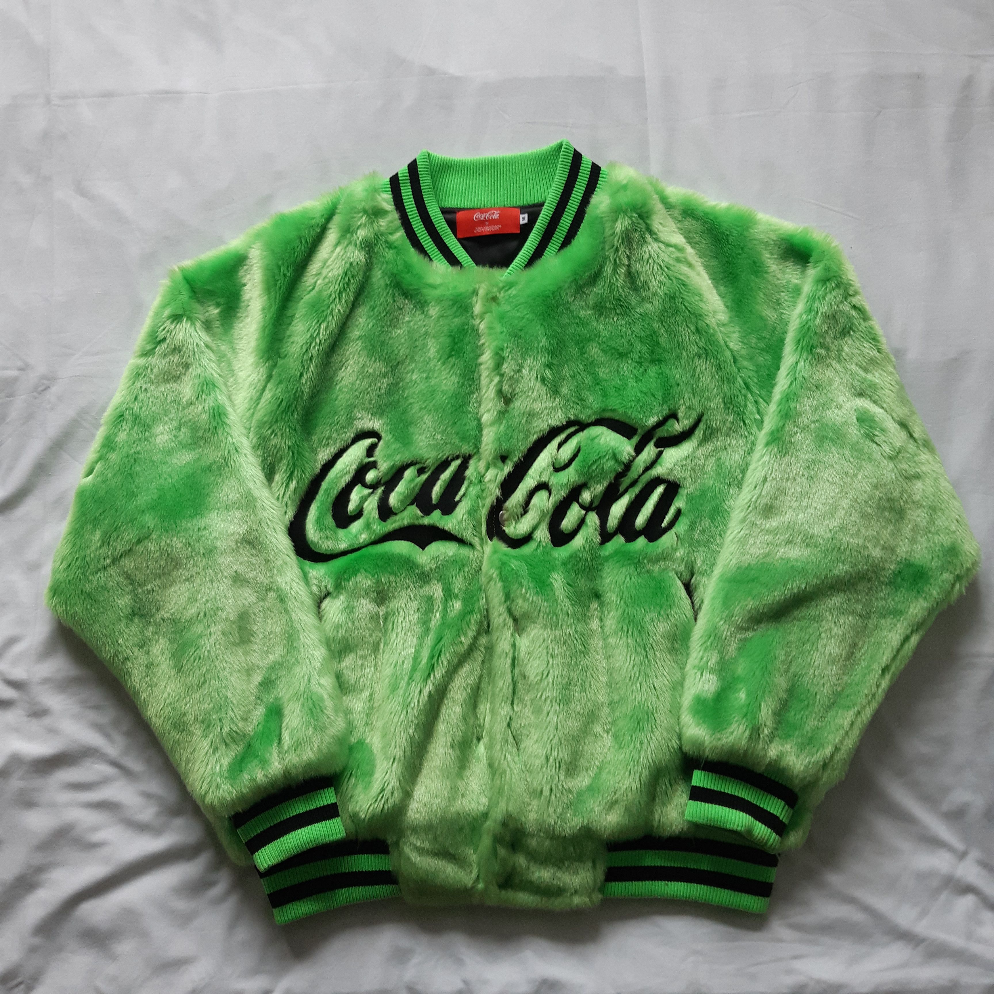 Coca Cola × Joyrich Joyrich coca cola Green faux fur jacket size M