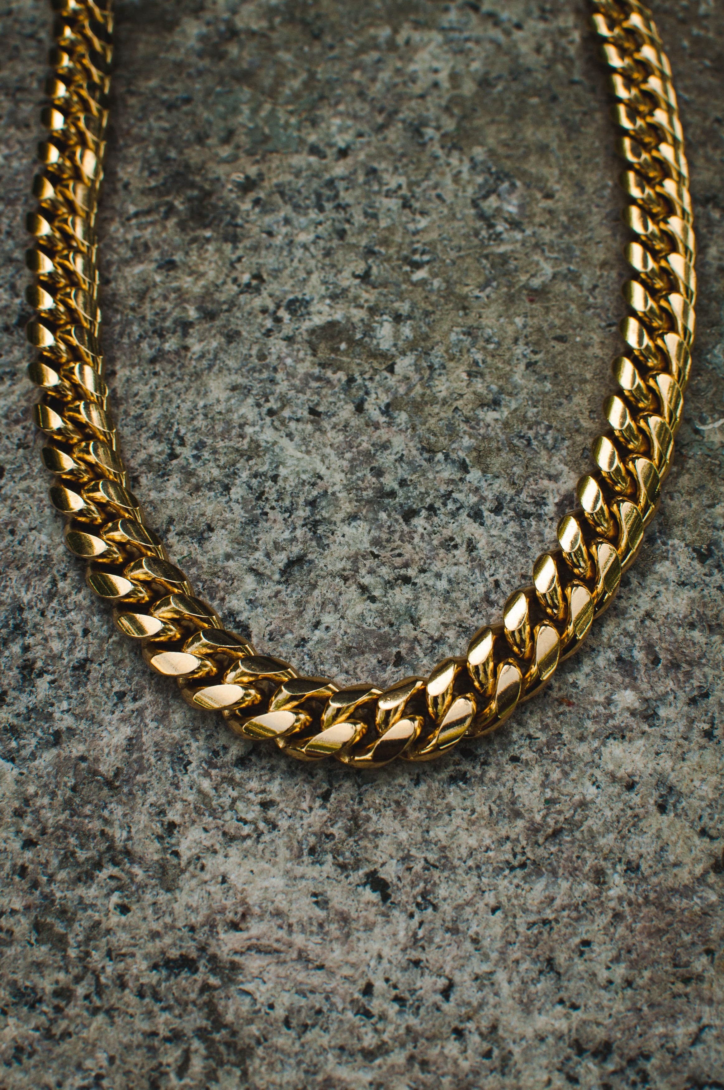 Other 14k Gold 12mm Miami Cuban Link Chain Necklace 24" Size ONE SIZE - 3 Thumbnail