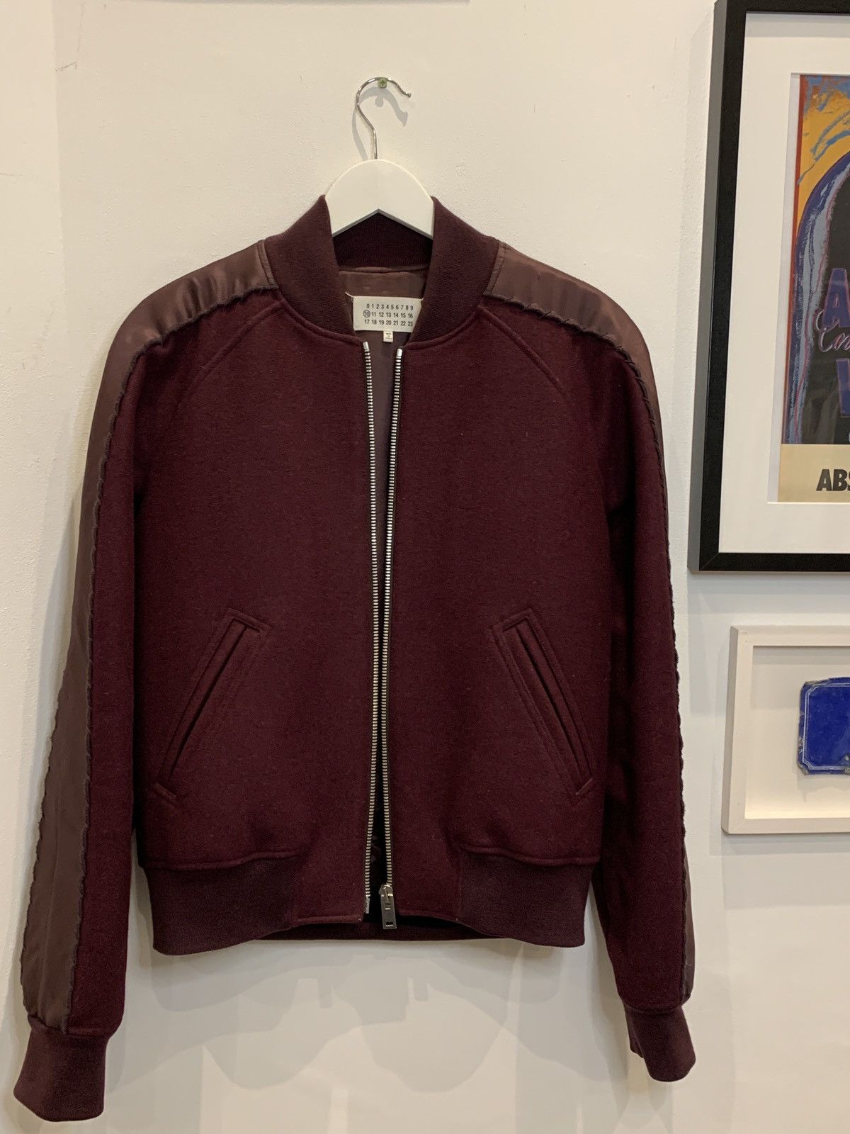Mansion margiela Bomber jacket arm panelling detail