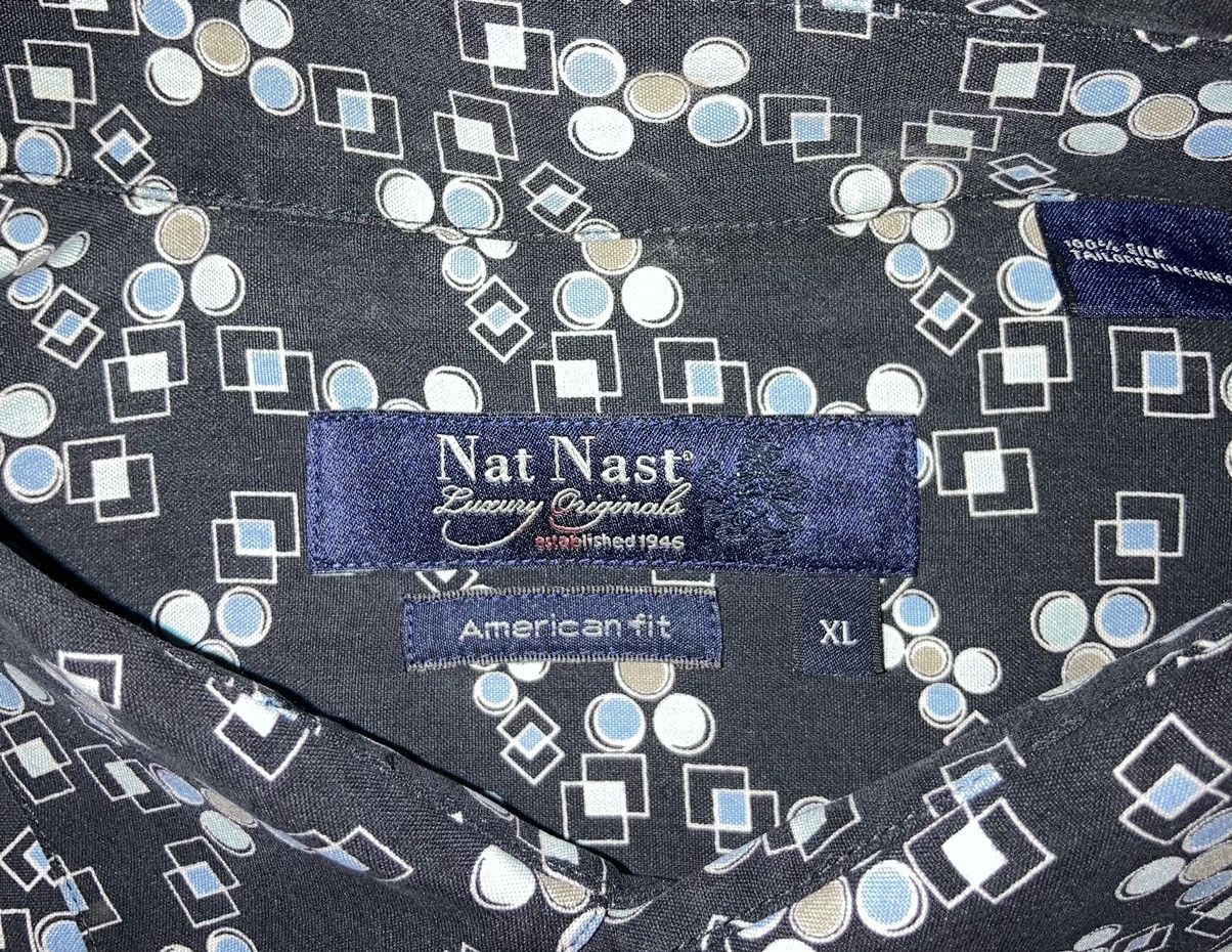 Nat Nast Vintage Authentic Nat Nast Silk shirt retro pattern Size US XL / EU 56 / 4 - 4 Thumbnail