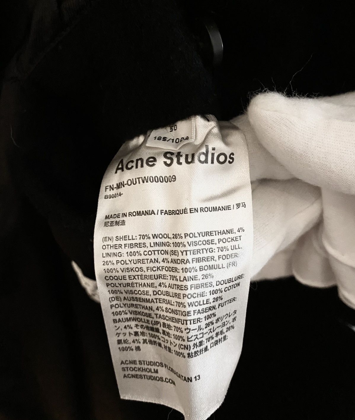 Acne Studios Oversized Black Wool Coat [50] Acne Studios Size US M / EU 48-50 / 2 - 3 Thumbnail