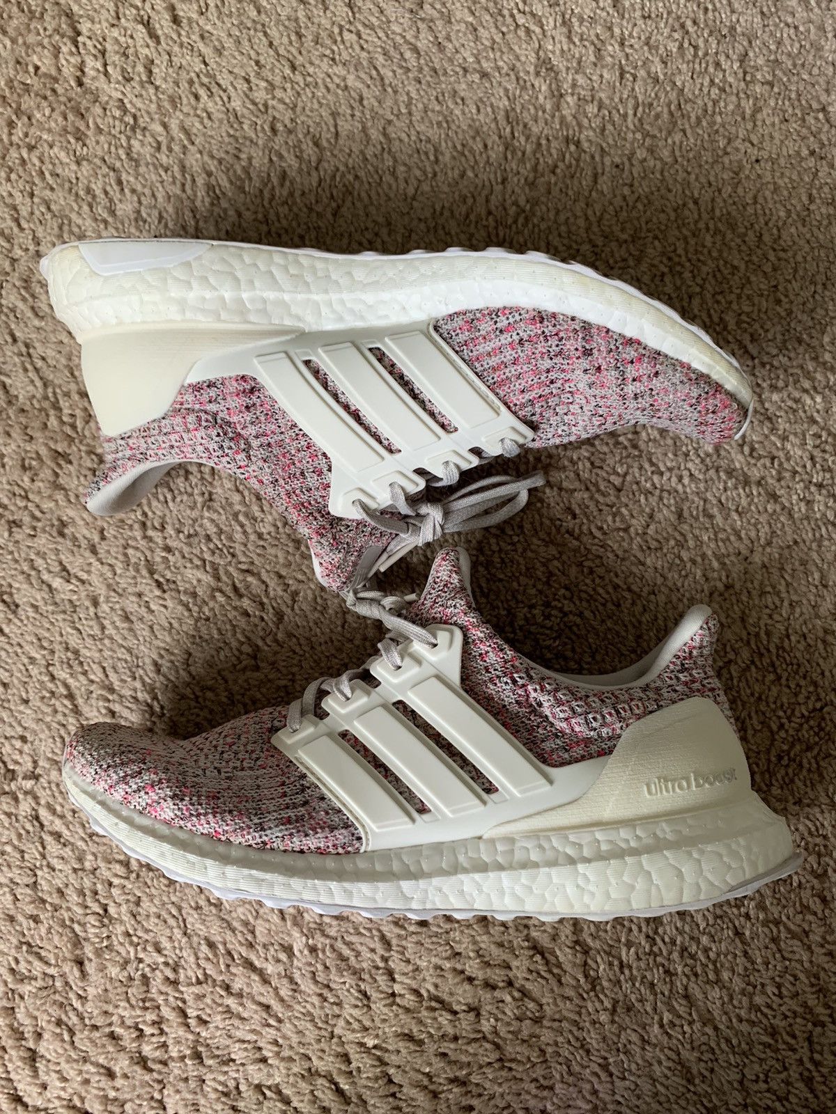 Adidas Ultra boost 4.0 static pink chalk white cane prime running Grailed