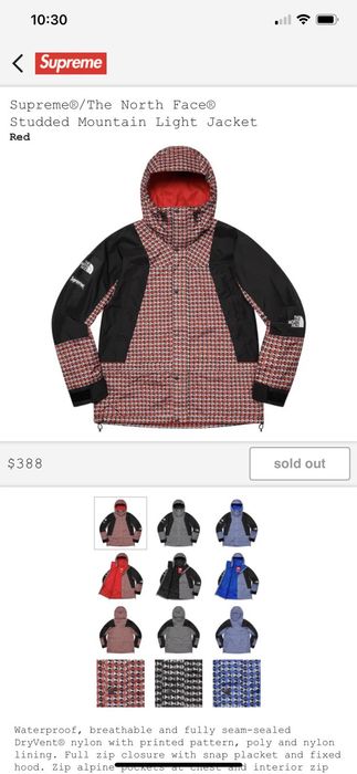 Supreme Supreme X Northface Studded Mountain Light Jacket | Grailed