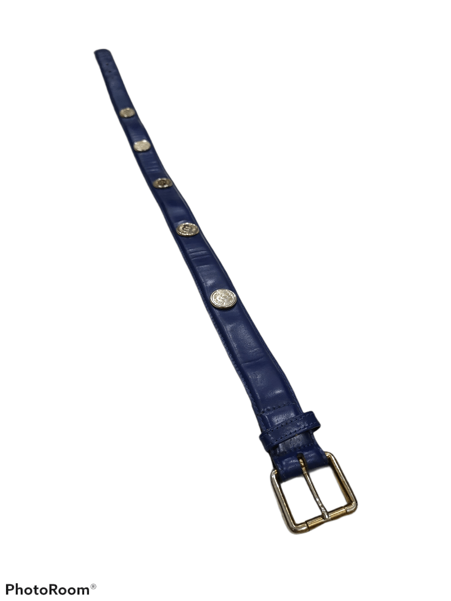 Moschino VINTAGe MOSCHINO BUTTONS LEATHER BELT Size 26 - 2 Thumbnail