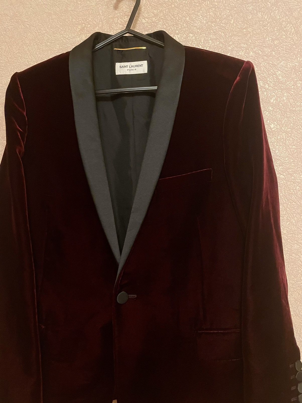 Hedi Slimane × Saint Laurent Paris × Yves Saint Laurent Saint Laurent Paris Velour/ Velvet Jacket Blazer F44 Italy 🇮🇹 Size US S / EU 44-46 / 1 - 6 Thumbnail