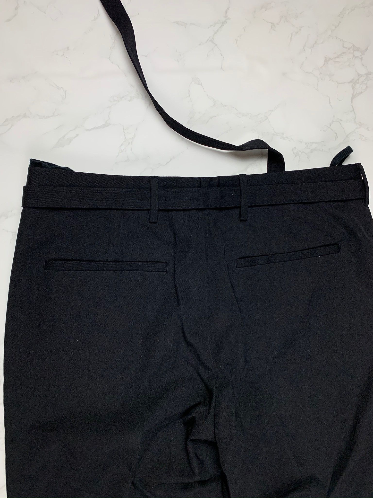 Helmut Lang Helmut Lang Cropped Slim Black Pants Size US 34 / EU 50 - 16 Thumbnail