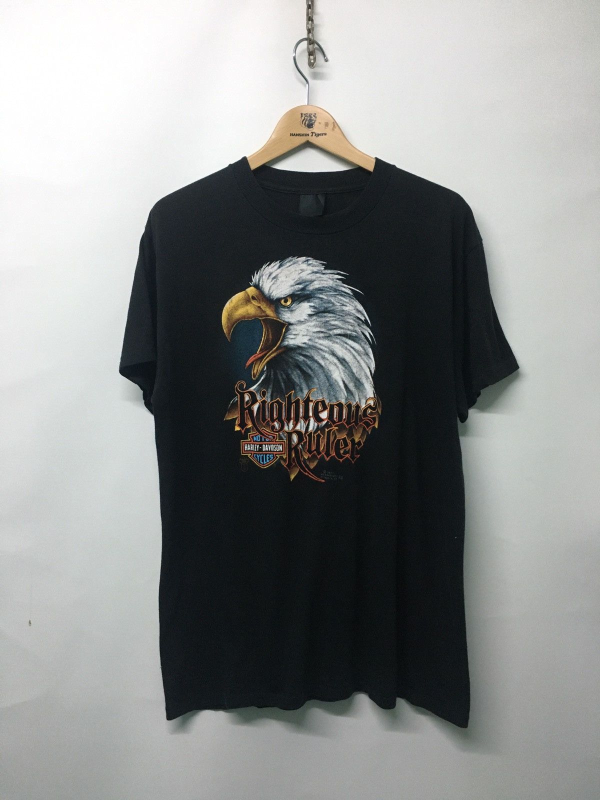 SUPER RARE🔥Vintage 1987 3D Harley Davidson Mirror Printed