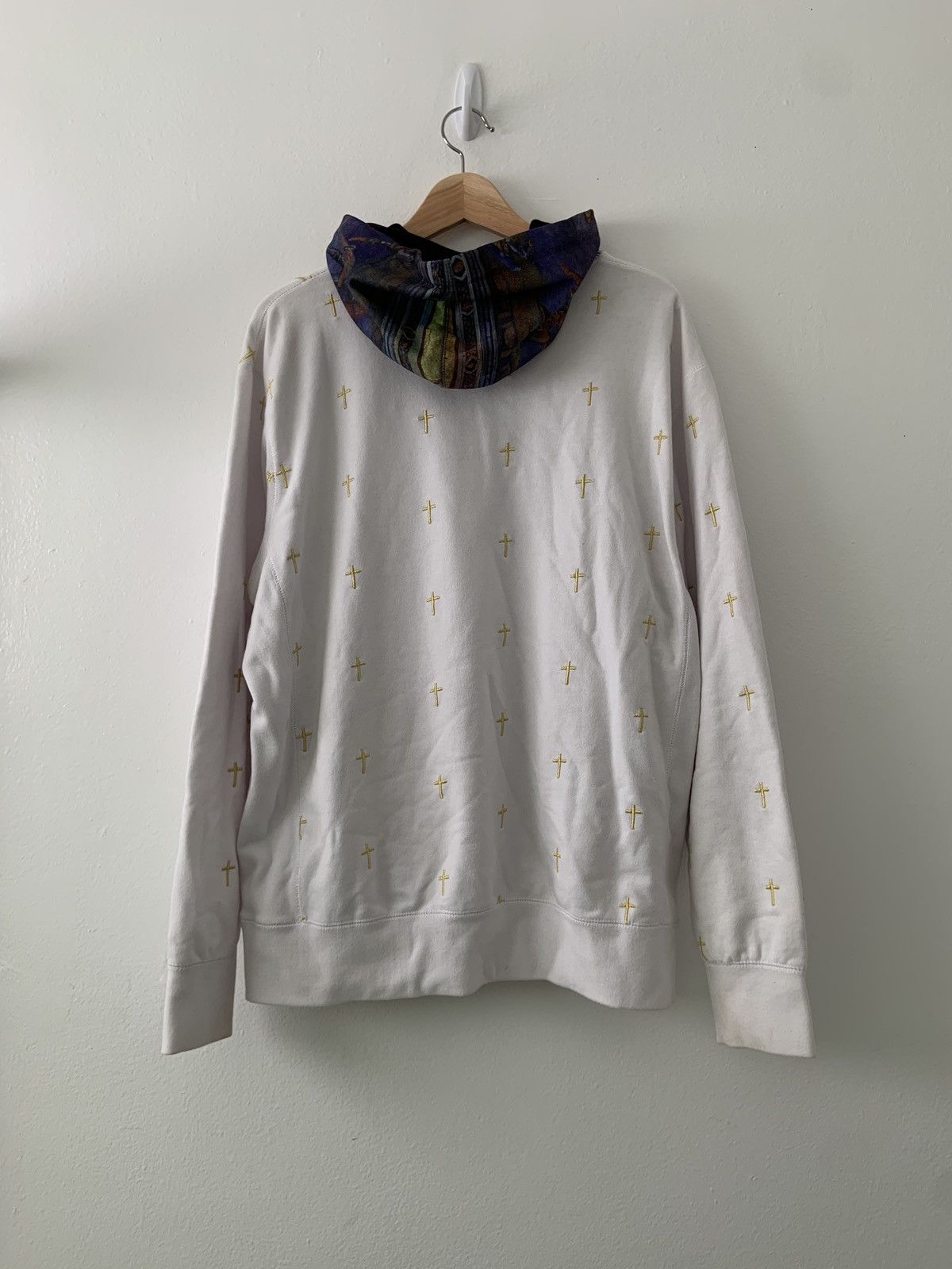Fucking Awesome RARE FA White Gold Cross Cathedral Hoodie Size US L / EU 52-54 / 3 - 5 Thumbnail