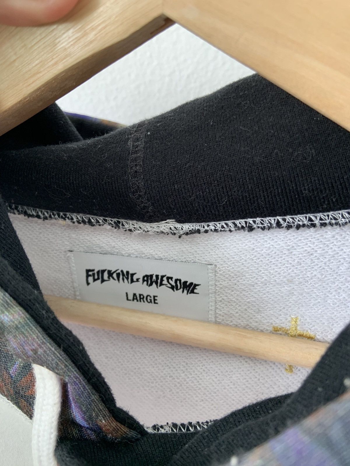Fucking Awesome RARE FA White Gold Cross Cathedral Hoodie Size US L / EU 52-54 / 3 - 9 Thumbnail