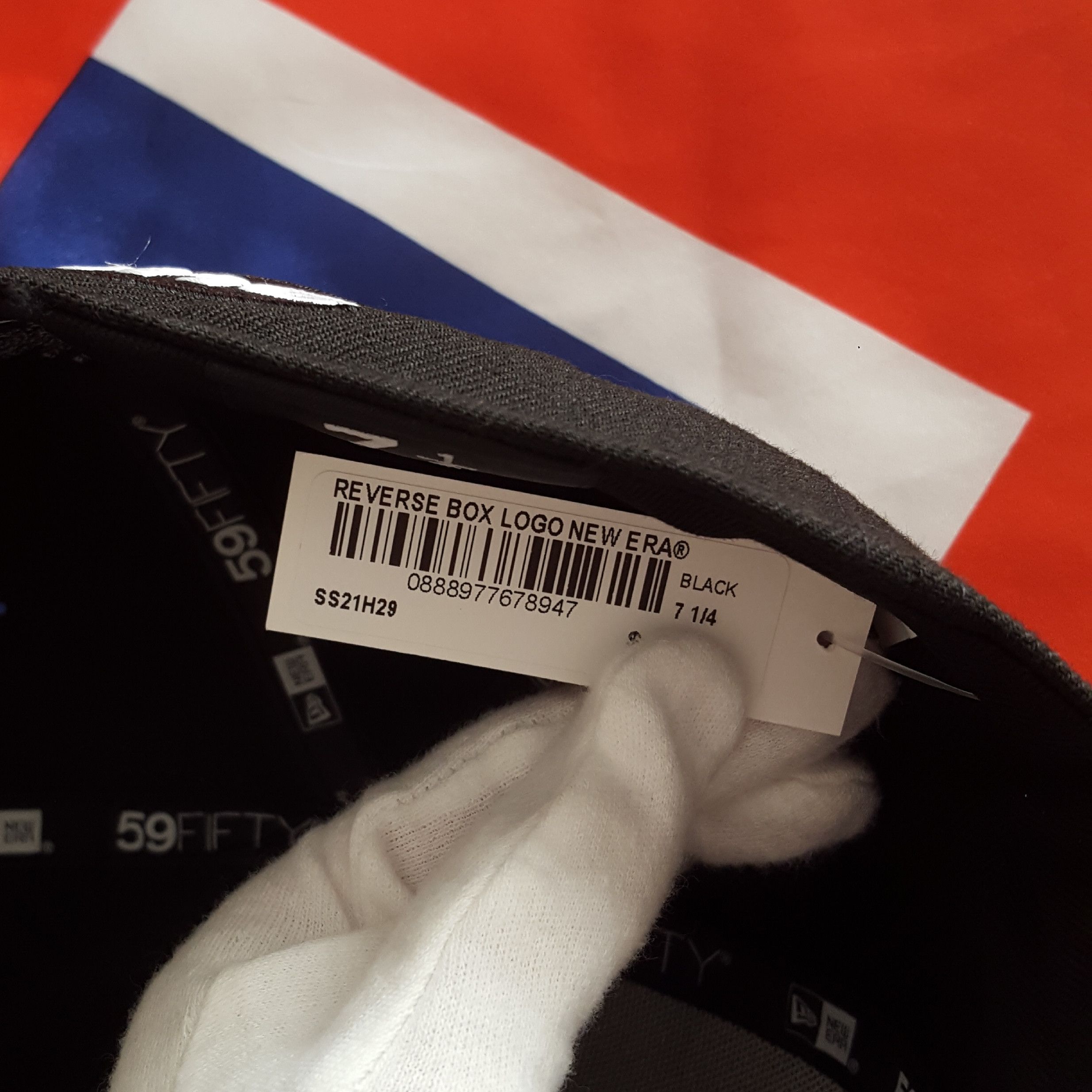 New Era × Supreme SS21 Reverse Box Logo Hat 7 1/4 Size ONE SIZE - 4 Thumbnail