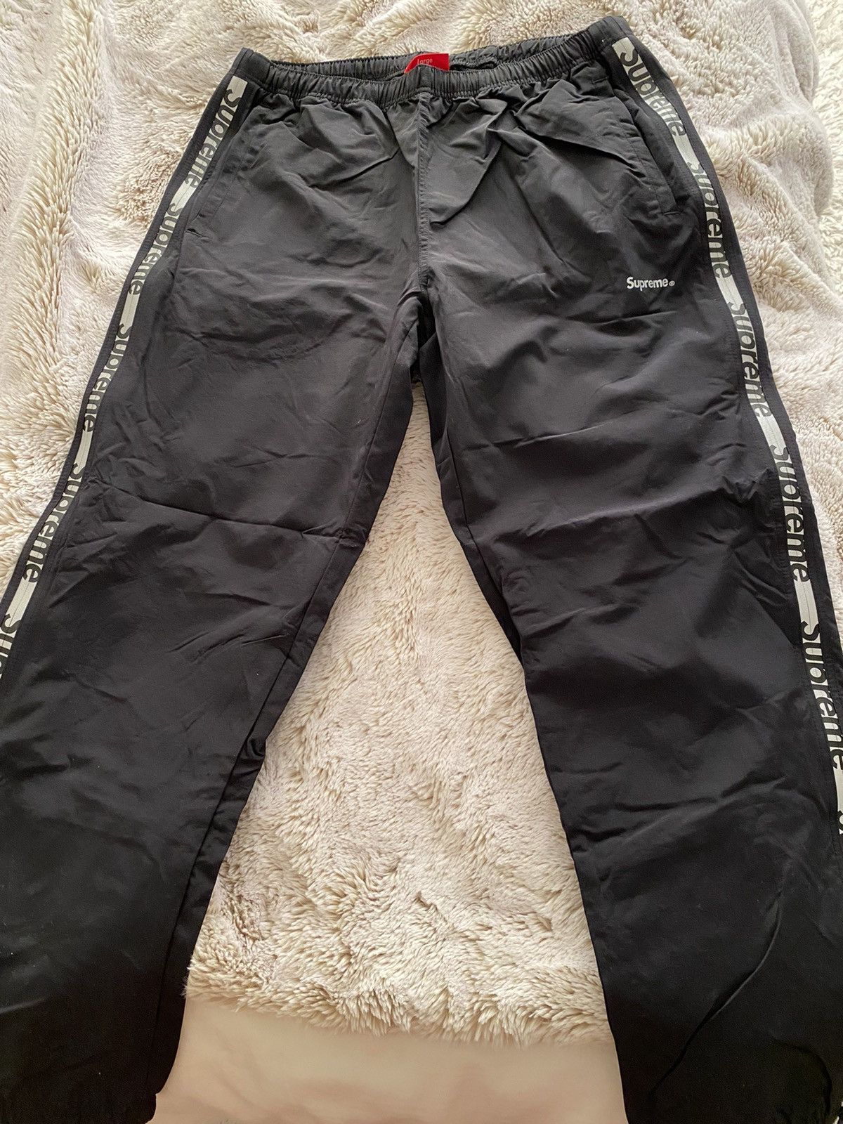 Supreme Supreme Reflective Zip Track Pant - Black - Size Large