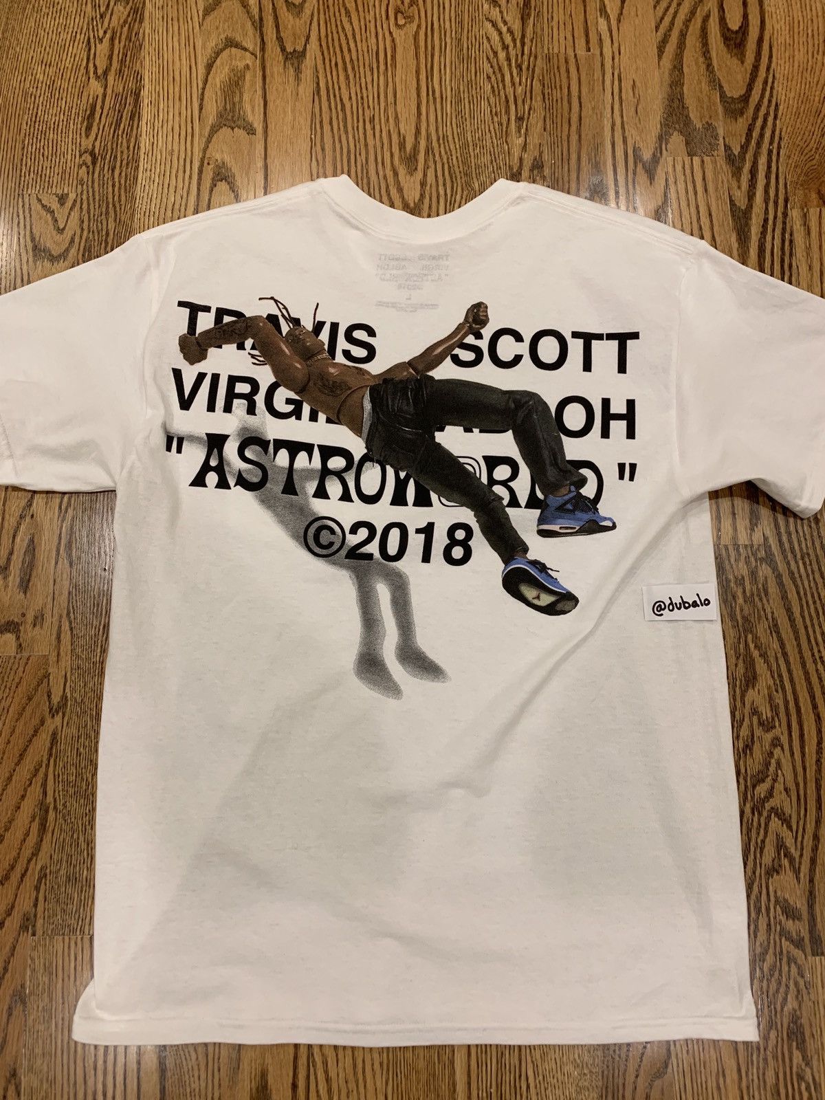 Travis Scott Virgil Abloh By a Thread Tee Cactus Jack Jordan 4 Grailed