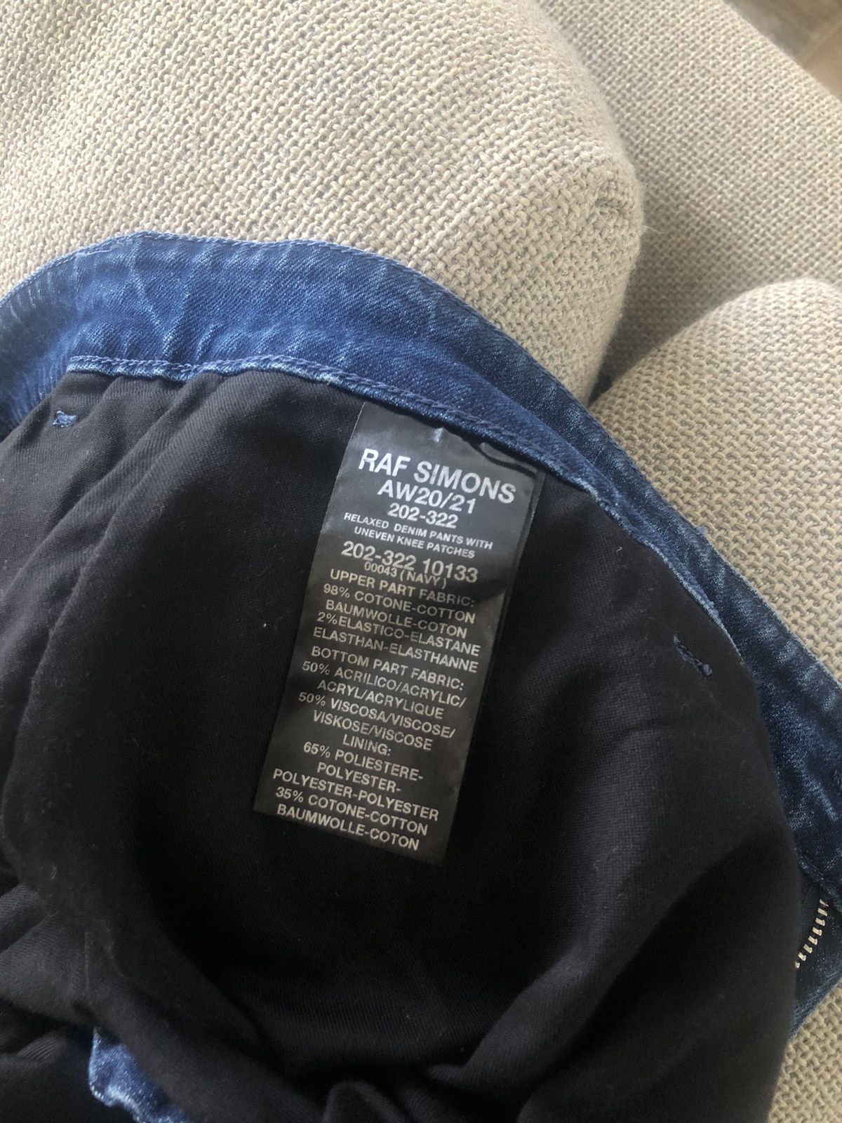 Raf Simons OFFERS WELCOME | RAF SIMONS UNEVEN KNEE PATCH JEANS Size US 34 / EU 50 - 6 Thumbnail