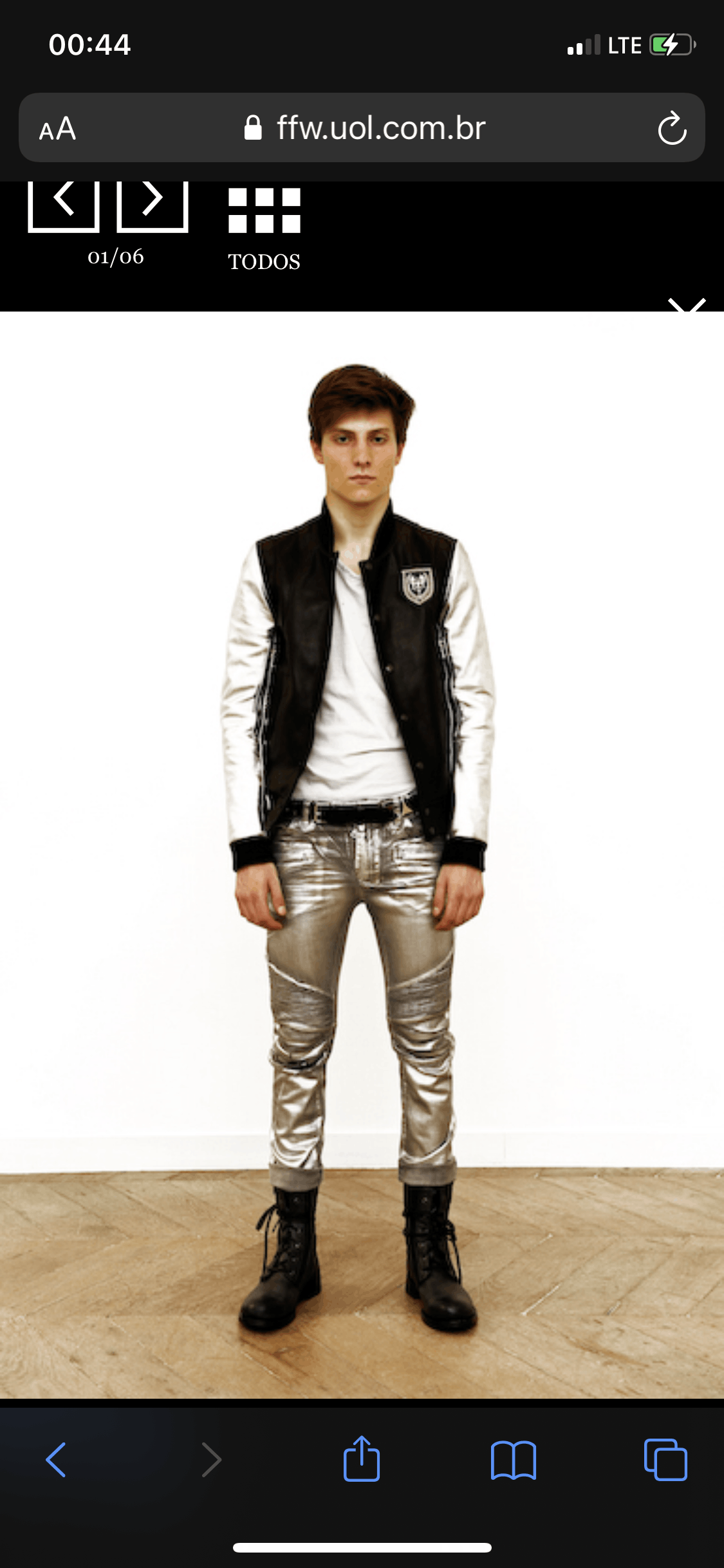 Balmain Balmain by Decarnin SS11 leather bomber silver sleeves Size US XL / EU 56 / 4 - 7 Thumbnail