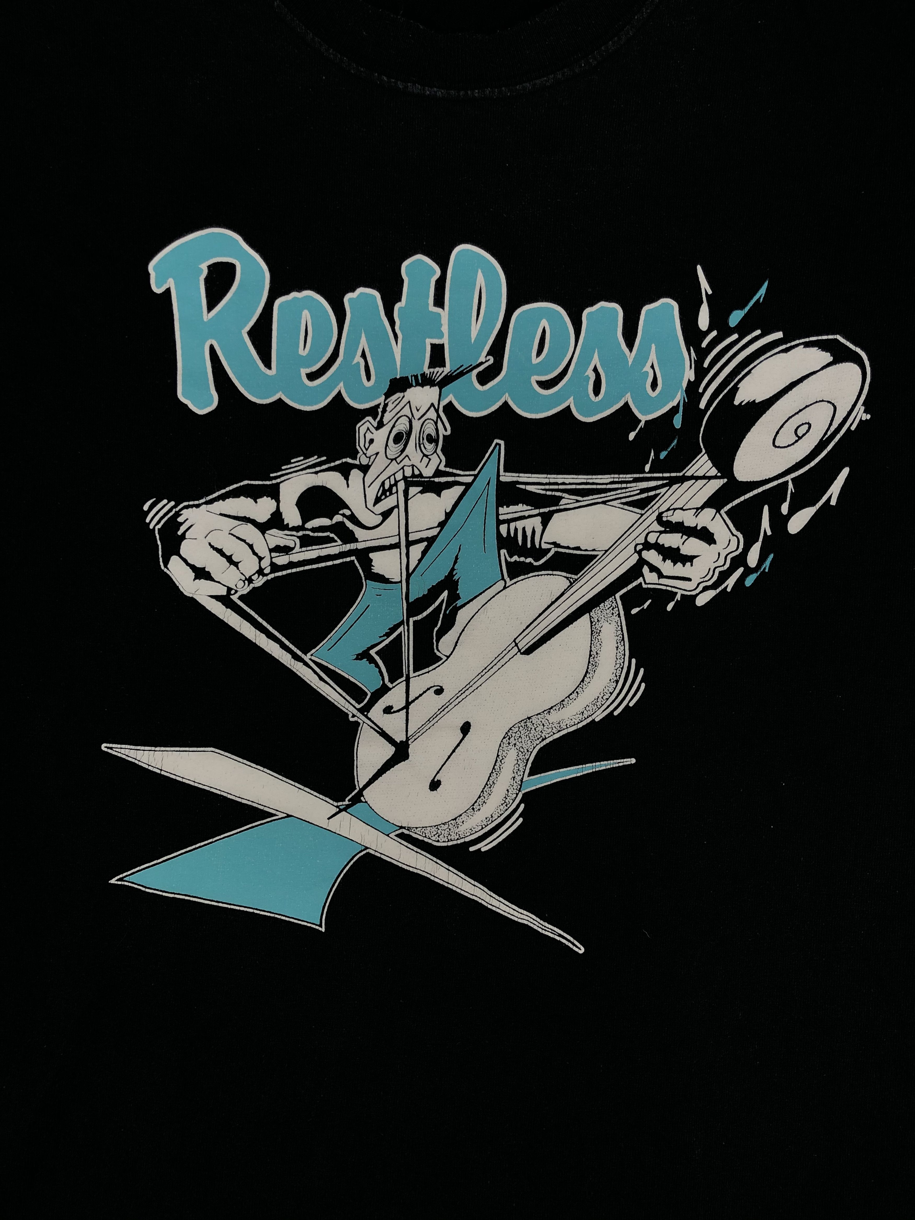 Band Tees Vintage Restless (The Blue Cats Frantic Flintstones) Size US M / EU 48-50 / 2 - 3 Thumbnail