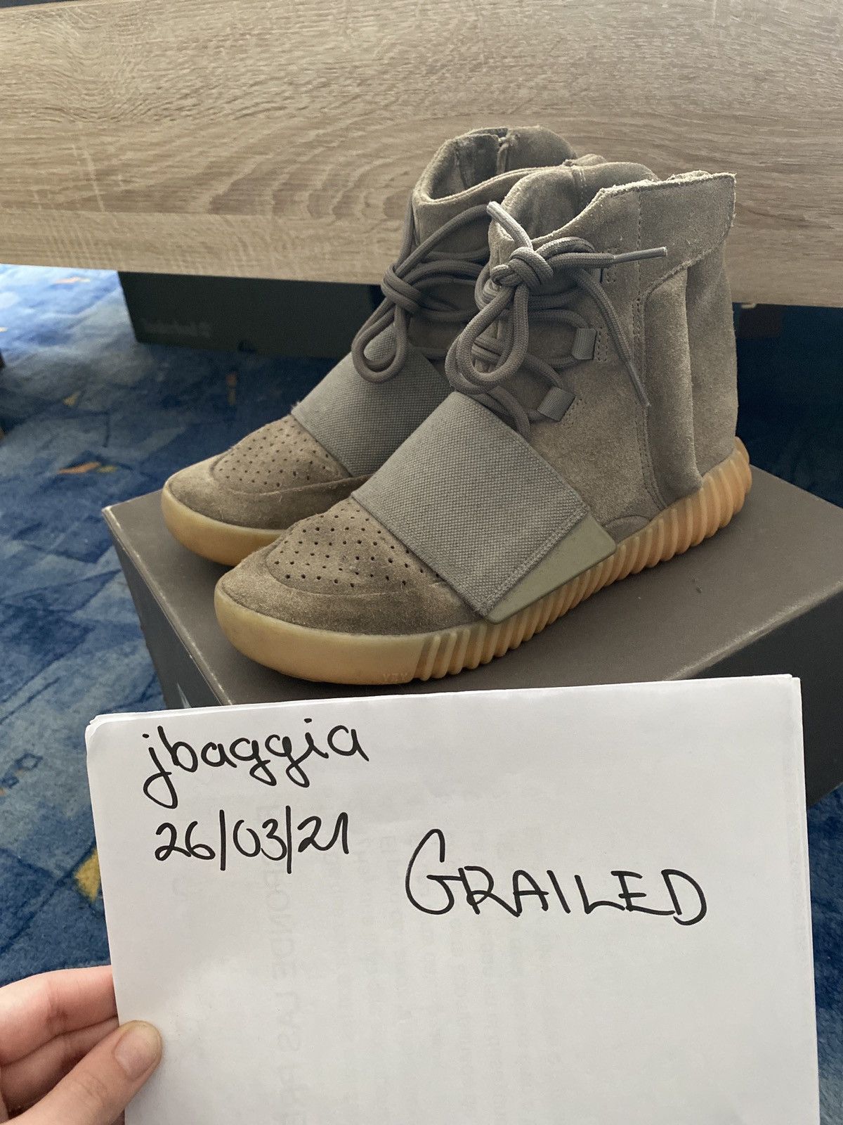 Adidas Kanye West Yeezy Boost 750 Grey Gum Glow in the Dark 2016 Grailed