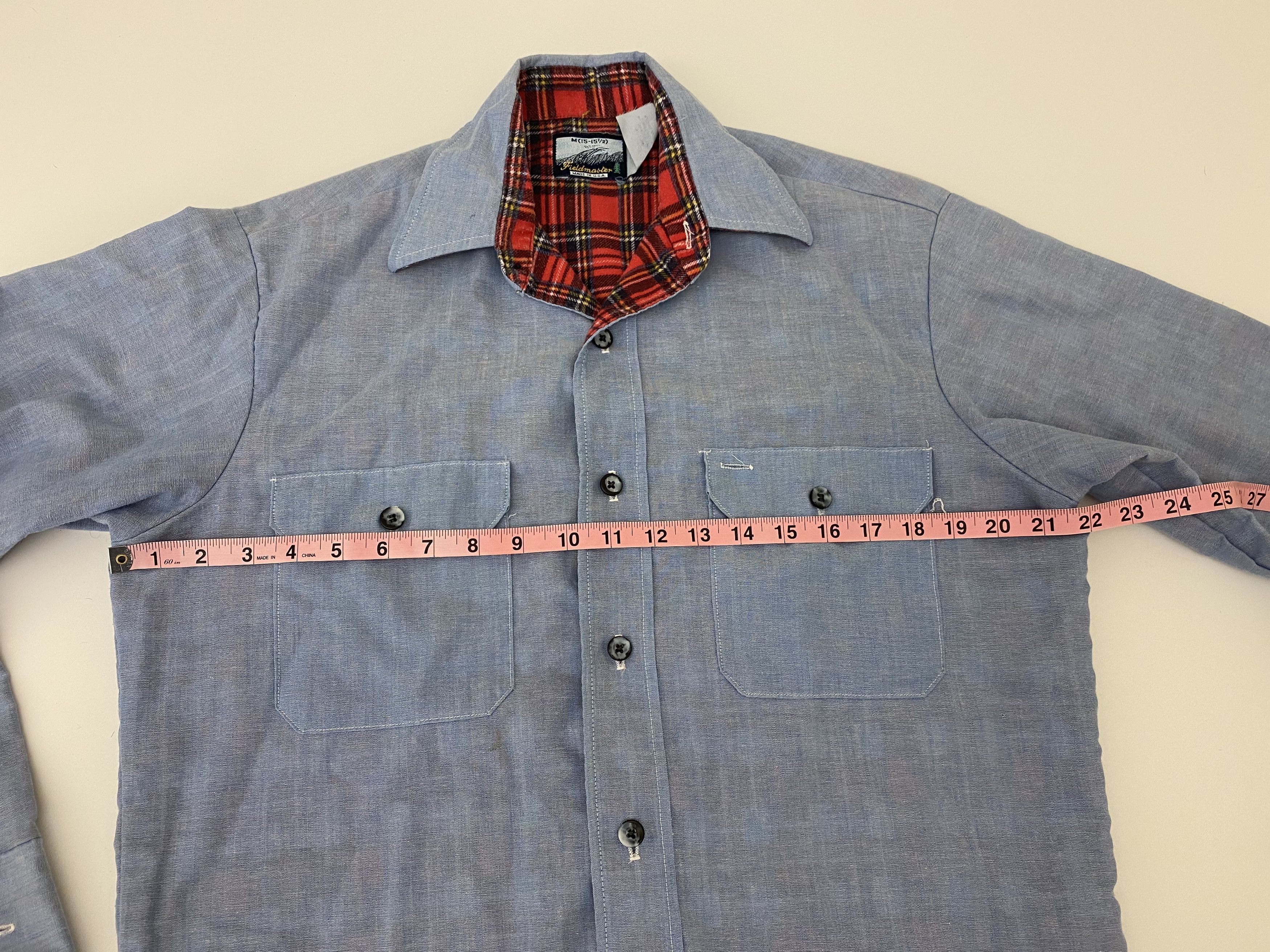 Fieldmaster Vintage chambray flannel lined work shirt USA Size US M / EU 48-50 / 2 - 5 Thumbnail