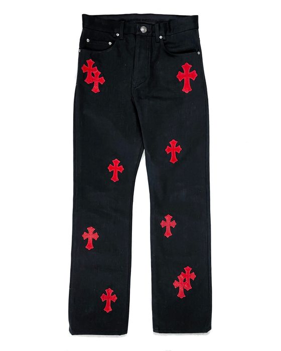 Chrome Hearts 1/1 Black and Red Cross Denim | Grailed