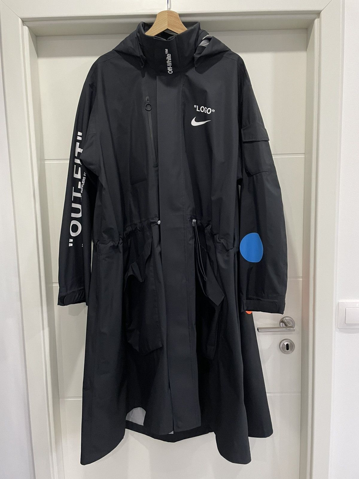 Nike off white long jacket hotsell