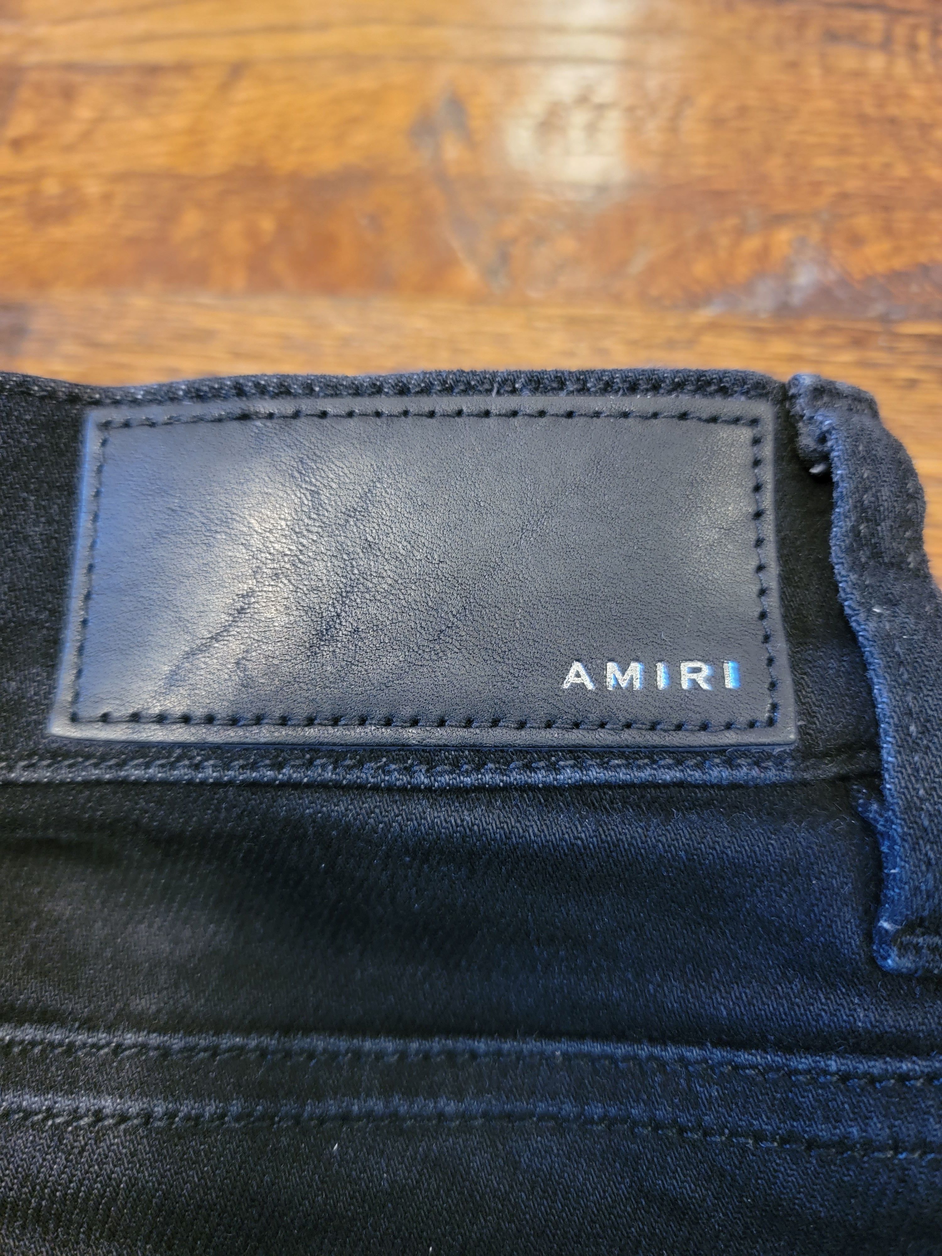Amiri AMIRI Embroidered Logo Jeans in Aged Black Size 34 Size US 34 / EU 50 - 5 Thumbnail