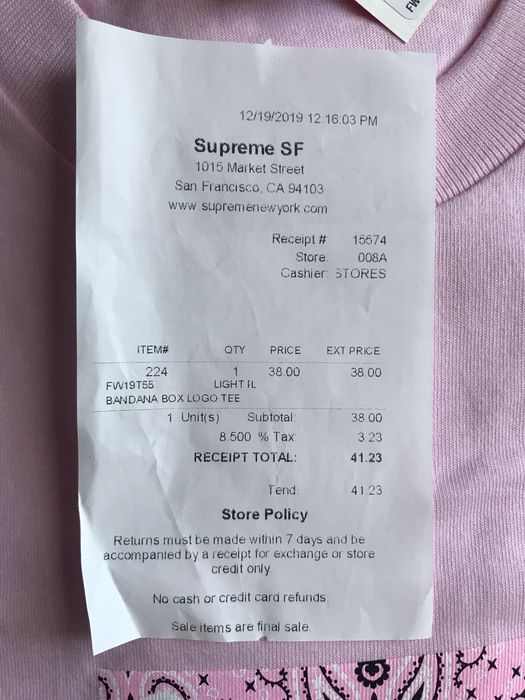 Supreme Pink Bandana Box Logo Tee | Grailed