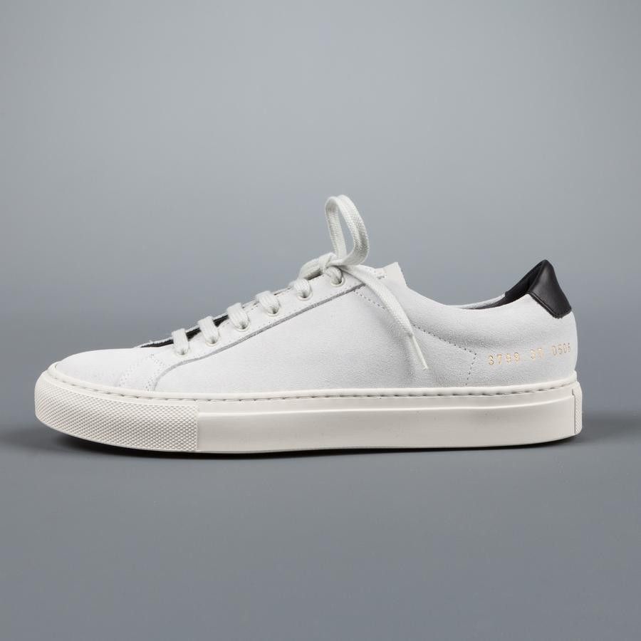 Common Projects White Black Achilles Retro Low Sneakers Grailed