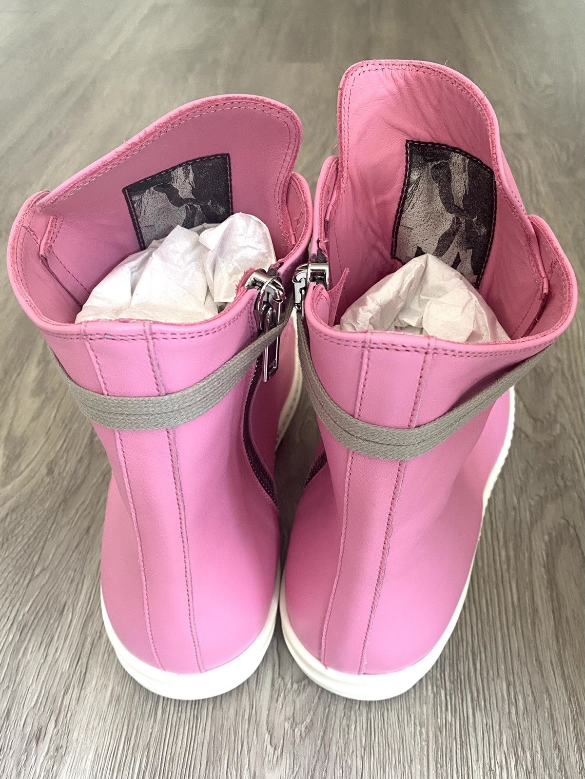 Rick Owens RICK OWENS SS21 PINK RAMONES HIGH SNEAKER EU44 US11 Size US 11 / EU 44 - 3 Thumbnail