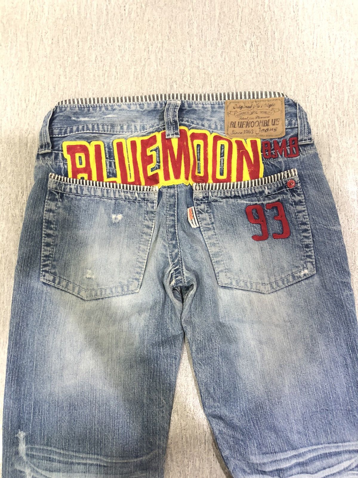 Japanese Brand Japan brand blue moon distressed denim Size US 30 / EU 46 - 1 Thumbnail