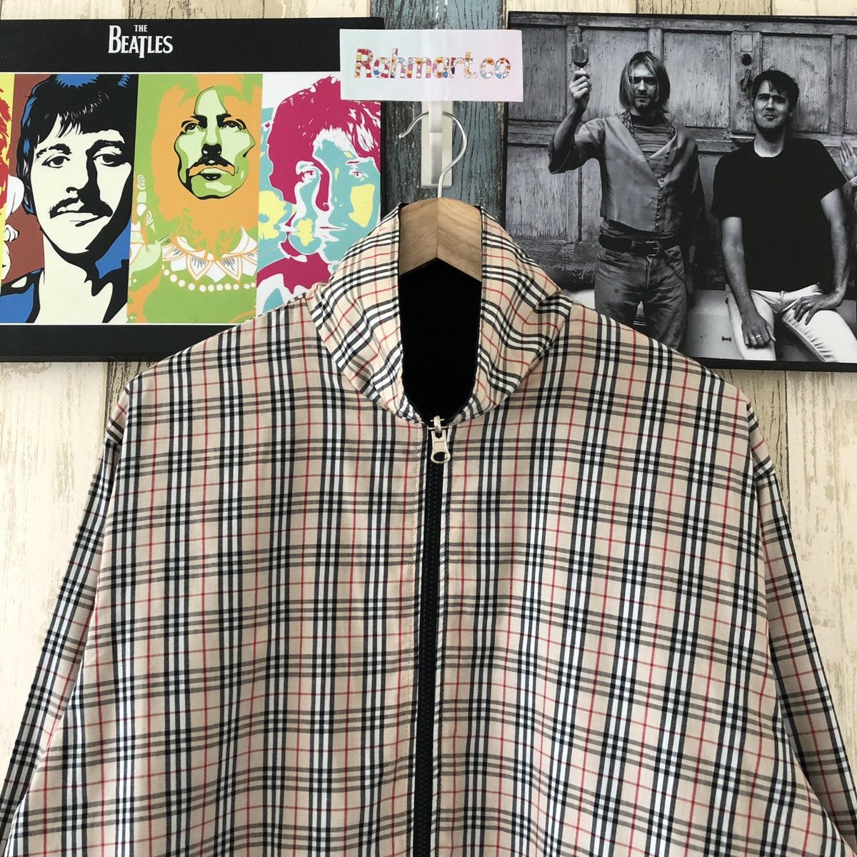 Burberry 🌟REVERSIBLE🌟 Vintage Burberry Nova Check Jacket Size US L / EU 52-54 / 3 - 3 Thumbnail