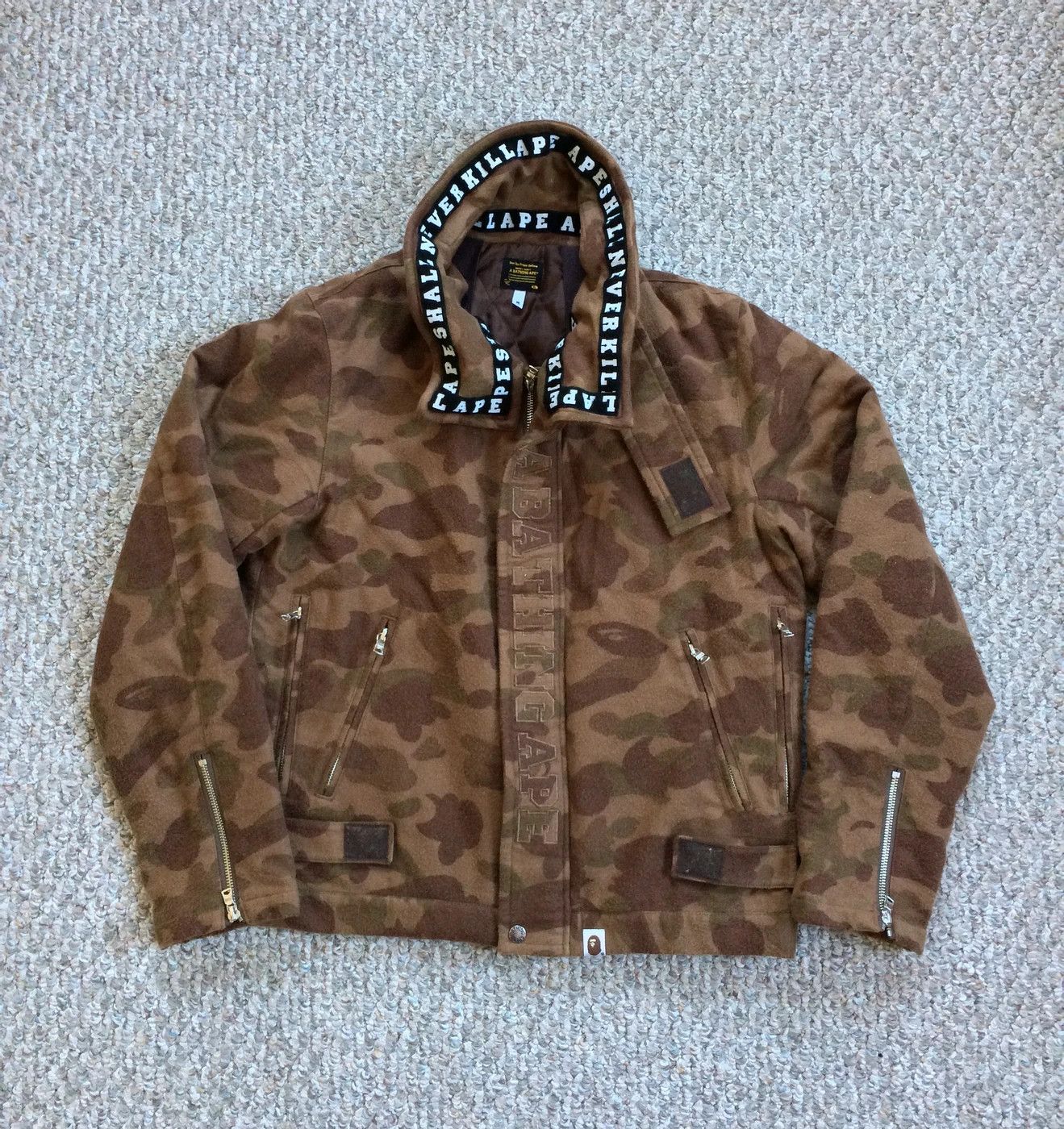 Bape Bape Brown Camo Zipper Jacket Size US S / EU 44-46 / 1 - 1 Thumbnail